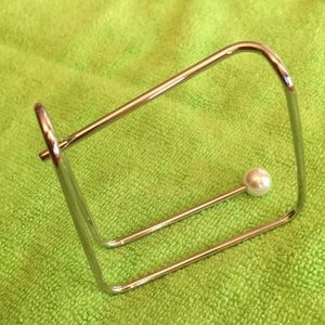 New square gold tone bracelet